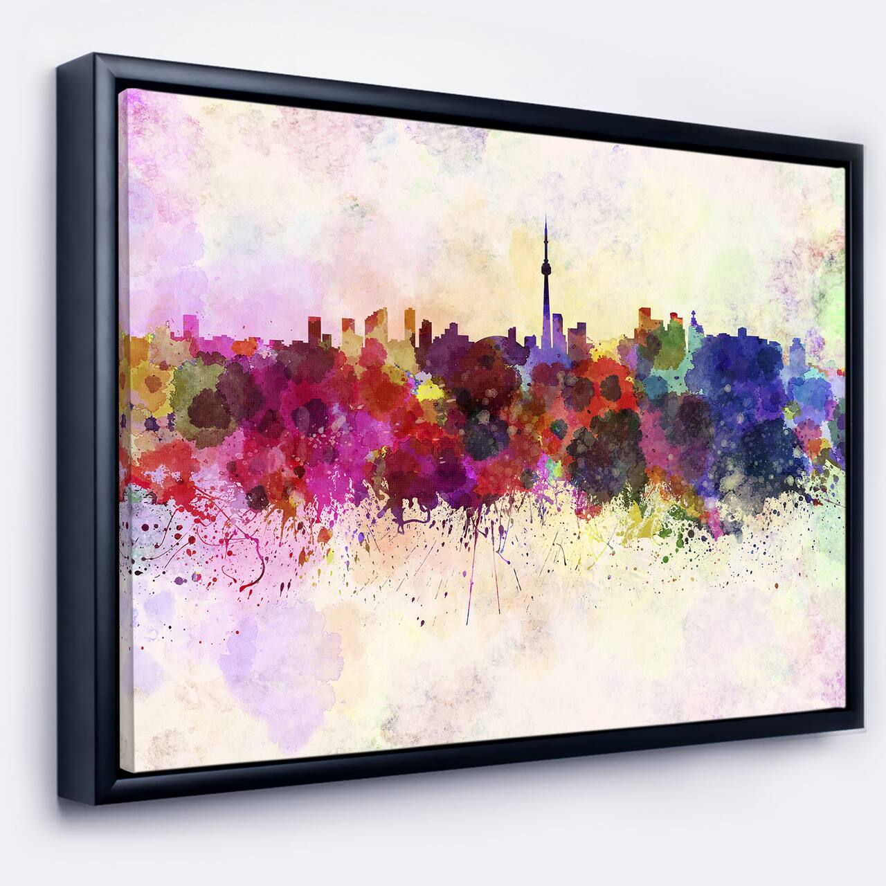 Designart - Toronto Skyline - Cityscape Framed Canvas Artwork Print